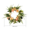 Decorative Flowers Simulation Door Wreath With Green Leaves Artificial Rose Floral Front Garland For Wedding Party Room Decor B03D