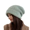 Berets Wool Caps Women Winter Beanie Skullies Hats Lady Big Size Warm Thick Knitted Hat Female Curling Pile Confinement Bonnet Cap