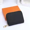 luksurys projektant portfele zamków błyskawicznych mężczyzn skórzane torby czarne klasyczne litery Monety Torebka Piecid Karta Plaid Holder