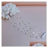 Bridal Veils Y Black Face Veil For Crystal Beaded Tiara Headwear Birdcage Net Mask Novia Hair Accessories Wedding Party Drop Delivery Dhueg