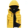 Erkek yelek 2023 kış kolsuz erkek ceket moda çiftler yelek sıcak hoodies ceket dış giysiler yelek artı 4xl my499