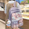 School Bags Cute Contrast Colors Backpack for Women Men SchoolBag Large Capacity Shoulder Bag Stylish Travel Casual Daypacks Bookbag 230210