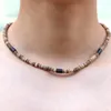 Choker minimalistisk halsband män 46 cm/18 tum naturlig trä krage för hombre hiphop rock manlig charm colliers tillbehör gåva