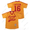 American College Football Wear Vince Vaughn Average Joe's Dodgeball 16 Pete LaFleur Movie Football Jersey Men Team Color Yellow Breathable All Stitched Top Quality