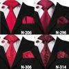 Bow Ties Hi-Tie Fashion Mens Red Tie 8.5cm Classic Men's Wedding Party for Men Silk Luxury Neck Set Flroal Paisley Slips