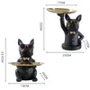 Dekorativa föremål Figurer Harts Cool Bulldog Staty Coin Bank Figurin Hemdekoration Modern Art Storage Statue Table Living Room Decor Accessories 230210