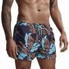 Heren shorts Heren Spring en Summer Leisure Resort verzamelen Hawaiiaanse bloem panty Lace Up Beach Short Swim Men Board