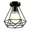 Lights Retro Wrought Iron Ceiling Nordic Diamond Hanging for Living Dining Room Hotel Balcony Corridor Lamp Chandelier 0209