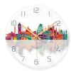 Wall Clocks Nordic Home Art Minimalist Fashion Transparent Glass Clock Bedroom Noiseless Modern And Unique Round Living Room