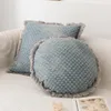Housse d'oreiller à franges, 45x45cm, carré, cœur, cercle, Denim, décoration de la maison, pour canapé-lit, salon