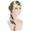 Beanies Beanie/Skull Caps Muslim Baotou Cap Fashion Printed Floral Hijab Turban Elastic Islamic Lady Wrapped Under The Long Tails Hats