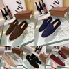 Luxuriöse Designer-Herren-Loro-Lazy-Loafer aus samtigem Leder im britischen Stil für Frühling und Herbst, LP-Damen-Walk-Mokassin-Kleiderschuhe 35-45