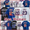 Zszyty baseball 23 Javier Baez Baseball Jerseys 48 Jacob DeGrom 20 Pete Alonso 16 Dwight Gooden 17 Keith Hernandez 52 Yoenis Cespedes Jeff McNeil