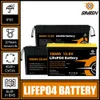 Очистика LifePo4 Батарея 100AH ​​200AH встроенный BMS 12V 24V литий-литий-фосфат Перезаряжаемый аккумулятор для EV RV Моторные вилочные погрузчики