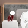 Tafellampen modern eenvoudige cartoon roze hars lamp Noordelijke creatieve kinderen zitkamer slaapkamer glasglas kunst bed decoratie licht