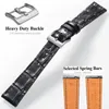 Watch Bands High Quality Leahter Black Quick Release Alligator Embossed Replace Watches Strap 18mm 19mm 20mm 21mm 22mm