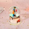 Figurines décoratives de dessin animé créatif pour Couple, boule de cristal lumineuse, boîte à musique, ornements artisanaux en résine, cadeau de saint valentin