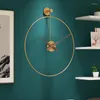 Wall Clocks Home Living Room Decoration Luxury Large Clock Iron Modern Design Bedroom Office Decorative Watch Gift 40cm