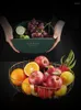 Plates Home Wrought Iron Fruit Basket Light Luxury Storage Tray Living Room Modern Double Snack Basin Decorative