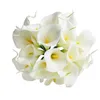 Fleurs décoratives 20 pièces de lys Calla artificielles, faux Bouquet en PU, toucher réel, pour mariage, décoration de maison