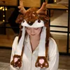 Bérets Christmas Balloon Cap de Noël Party Habill Up Props Ears Mothable Magile Elk Long Creative Soft Gift For Kids