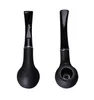 Smoking Pipe Men's pipe retro black frosted old pipe curved bakelite durable resin filter pipe