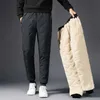 Herrbyxor vinter lambwool varm tjockare svettbyxor mode joggers vattenprov avslappnad märke plus fleece size byxor y2302