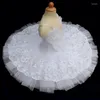 Stage Wear Professional Tutu Ballet Platter Skirts Lace Feather Sequined White Swan Lake Show Belly Dance Performance Costume Dress