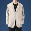 Mens Suits Blazers Män överdimensionerade våren Autumn Korean Fashion Casual kostym Jacka Streetwear Clothes Single Breasted Lightweight 230209