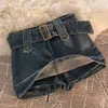 Kvinnors shorts kvinnors denimbyxor culottes sommarfett syster kjol anti - slip a -line höft wrap womens cyklist kvinnor jean