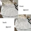 Skirts Pleated Skirt Women Y2k Harajuku White Pencil Skirt Uniforms Safety Pants Summer Solid Color Casual Mini Kawaii Skirt Fashion 230209