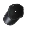 Ball Caps 2021 Mode PU Baseball Kappe für männer Hut Verstellbare Kappen Outdoor Winter Warme Druck Hut Reiten Straße Tragen kausalen Hip Hop Hut G230209