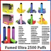 Fumed Ultra 2500 Puffs Disposable cigarette Vape Device 850mah Battery 9ml Cartridge Starter Kit Vs Infinity Fumed 34 Flavors Available