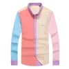 Camisas casuales para hombres etiquetas francesas top marcas de algodón bordado de bordado camisa de vestir de moda para hombre mxxl 230210