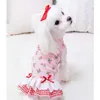 Dog Apparel Clothes Cat Pet Princess Dress Wedding Small Roses Skirt For Puppy Dogs