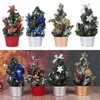 Dekoracje świąteczne 20 cm Dekorowanie przyjęcia prezentowego Happy Year Stolik Xmas Tree Mini Desktop Ozdoba sztuczna roślina