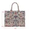 Evening Bags Large Capacity Tote Luxury Designer Handbags For Women Brand Jacquard Embroidery Canvas Shoulder Big Shopper 230210
