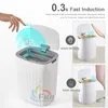 Waste Bins 1215L Trash Can Sensor Automatic Household Trash Bin Bathroom Storage Bucket Toilet Waterproof Narrow Trash Bin Kitchen Garbage 230210