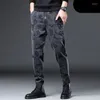 Herrbyxor Casual Men's Jeans Spring and Autum Trend Pattern Pantalones Tipo Cargo Sports Fashion Trousers for Men Harem