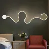 S moderne minimaliste S/W/ligne/forme LED piste en aluminium allée plafond fond mur 3 couleurs lumière décorative 0209