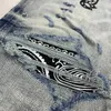 Jeans da uomo Designer HM543 Jeans da uomo neri cargo adesivi skinny lavaggio chiaro pantaloni da motociclista strappati vere religioni Pantaloni elastici Denim XWCB