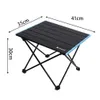 Camp Furniture Multifunktionaler 41 x 35 x 30 cm leichter Klapptisch aus Aluminiumlegierung, tragbar, für den Außenbereich, Camping, Grill, Schreibtisch, Campingtisch 230210