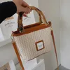 2023 V￤skor Clearance Outlets Liten Crowd Design Straw Hand for Women in Summer New Fashion Cane Beach Versatile Single Shoulder Messenger Bag