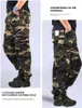 Herenbroek heren camouflage lading katoen casual losse multi-pocket rechte poot buiten poten buiten mannen broek plus size sport militair