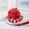 Decorative Flowers Wholesale 5 Pieces/Lot Wedding Mother Bridesmaid Bride Hand Wrist Flower Party Prom Women Corsage Artificial Handmade