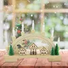 クリスマスデコレーションホリデー雰囲気の光装飾セミサーキュラービレッジハウス町のための町
