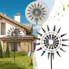 Oggetti decorativi Figurine Patio Giardino Prato Outdoor Collezionisti eolici unici Magico cinetico Mulino a vento in metallo Spinner Solar Wind Powered Catchers 230210