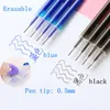 Gel Pens 50 pcs/set reasable rod rod rod magic pen مقبض قابلة للغسل 0.5 مم أسود أسود الحبر المكتبي قرطاسية القرطاسية