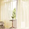 生きているダイニングルームのためのカーテン明るいカーテンモダンストリーマー美しい装飾エレガントな薄いガーゼ