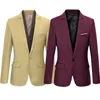 Mens Suits Blazers Mens Blazer Slim Fit Jacket Formal Business Coat Men Groom Singer Costume Evening Dress Pockets Top 230209
